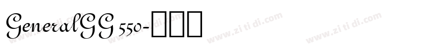 GeneralGG 550字体转换